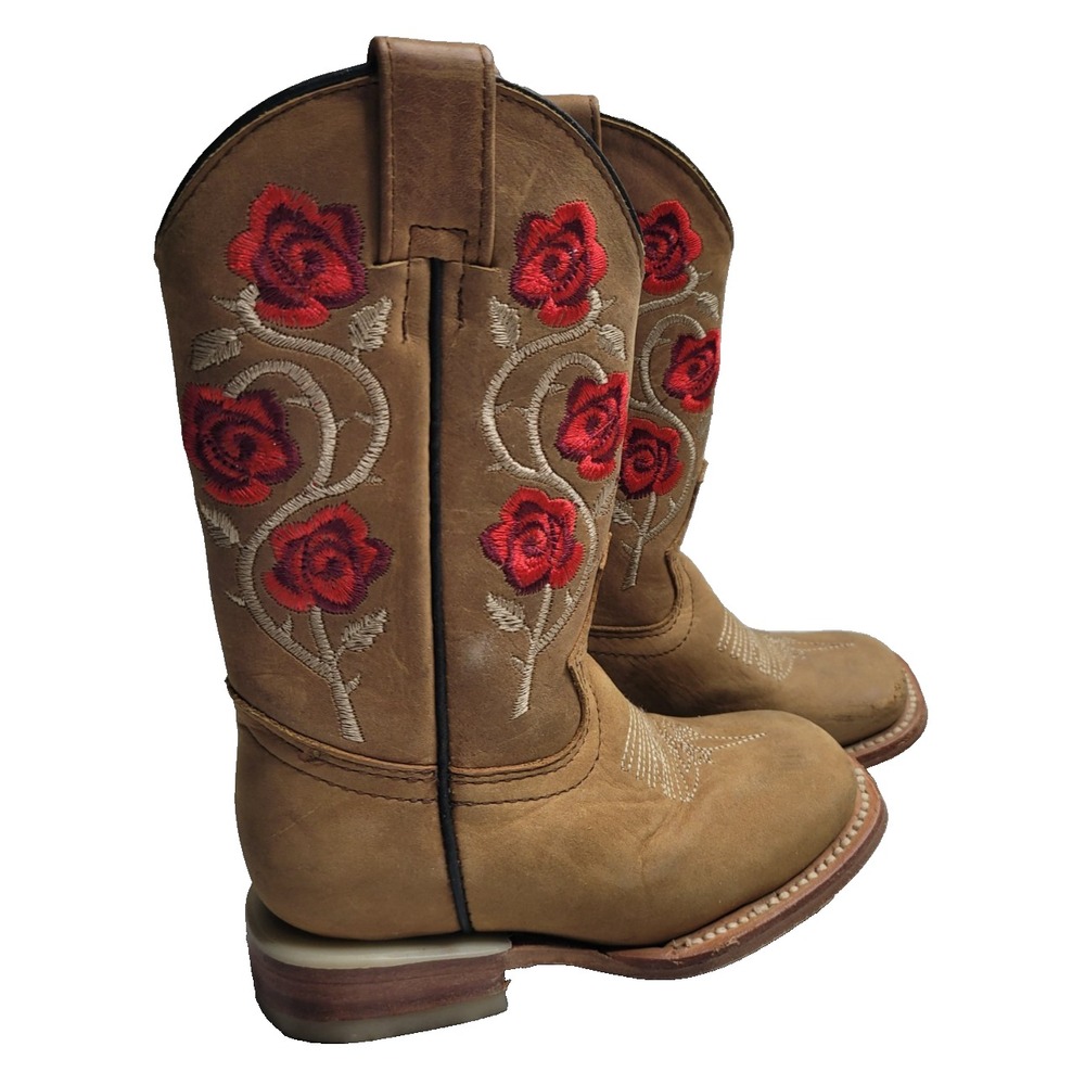 Old Corral Girls Toddler Boots Rose Embroidered Western Size 5.5‎